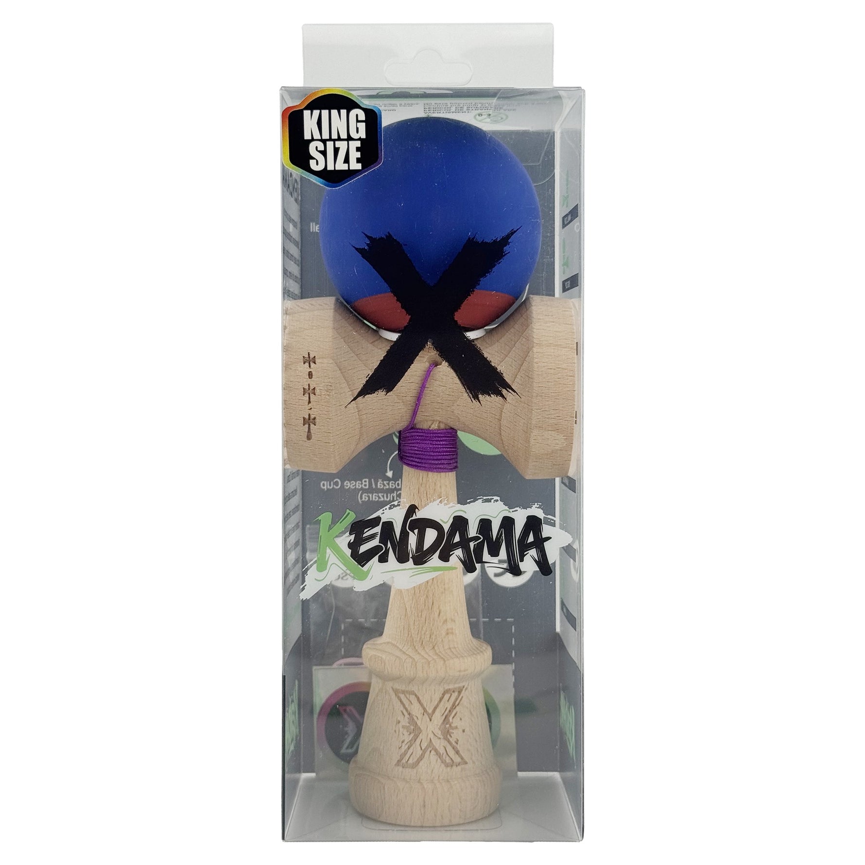 Kendama X Originala, Profesionala, Flippy, Rubber Grip, Cupe Mari KING SIZE V3, Gaura in Baza, Rulment Metalic, din