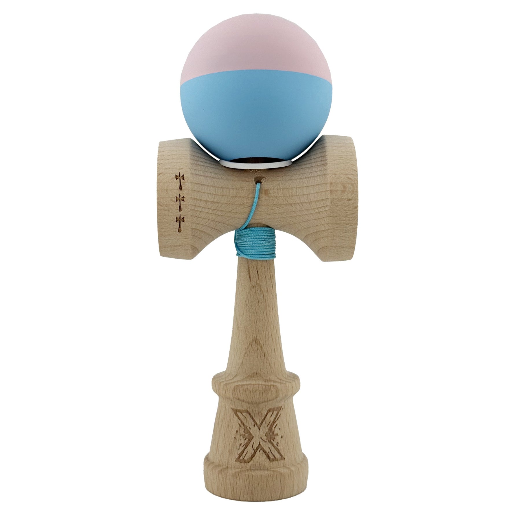 Kendama X Originala, Profesionala, Flippy, Rubber Grip, Cupe Mari KING SIZE V3, Gaura in Baza, Rulment Metalic, din