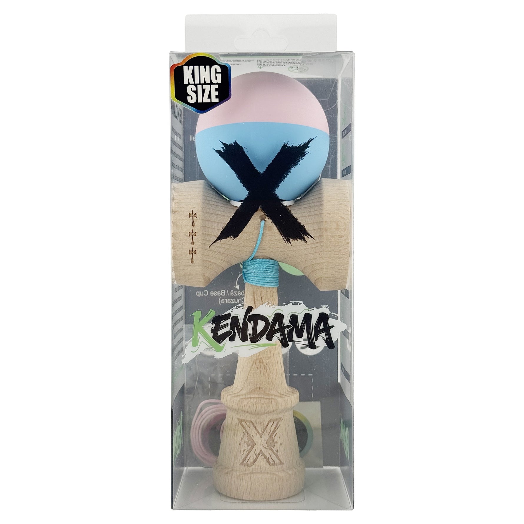 Kendama X Originala, Profesionala, Flippy, Rubber Grip, Cupe Mari KING SIZE V3, Gaura in Baza, Rulment Metalic, din