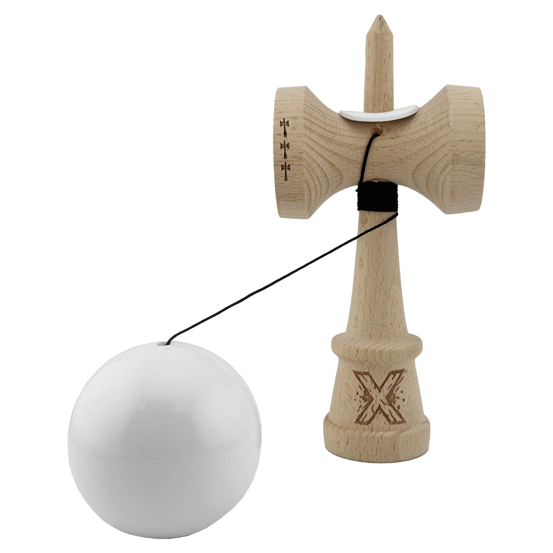 Kendama X Originala, Profesionala, Flippy, Rubber Grip, Cupe Mari KING SIZE V3, Gaura in Baza, Rulment Metalic, din
