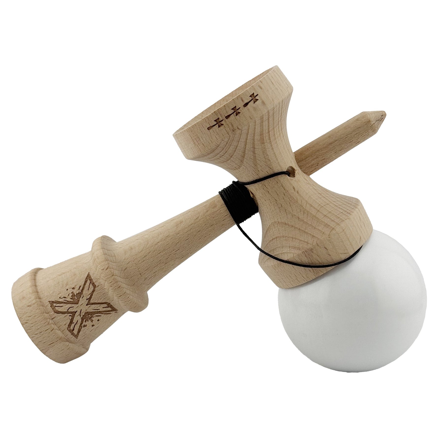 Kendama X Originala, Profesionala, Flippy, Rubber Grip, Cupe Mari KING SIZE V3, Gaura in Baza, Rulment Metalic, din