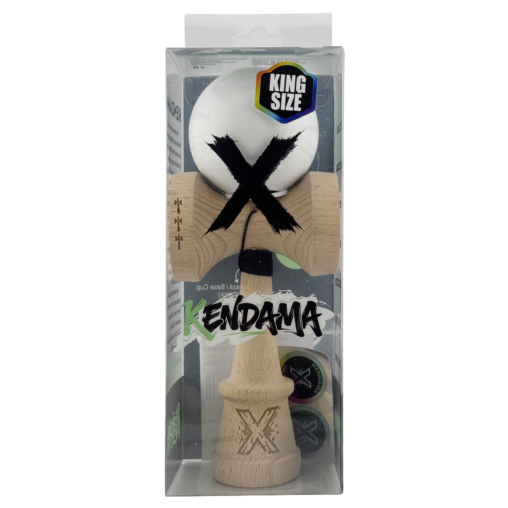 Kendama X Originala, Profesionala, Flippy, Rubber Grip, Cupe Mari KING SIZE V3, Gaura in Baza, Rulment Metalic, din