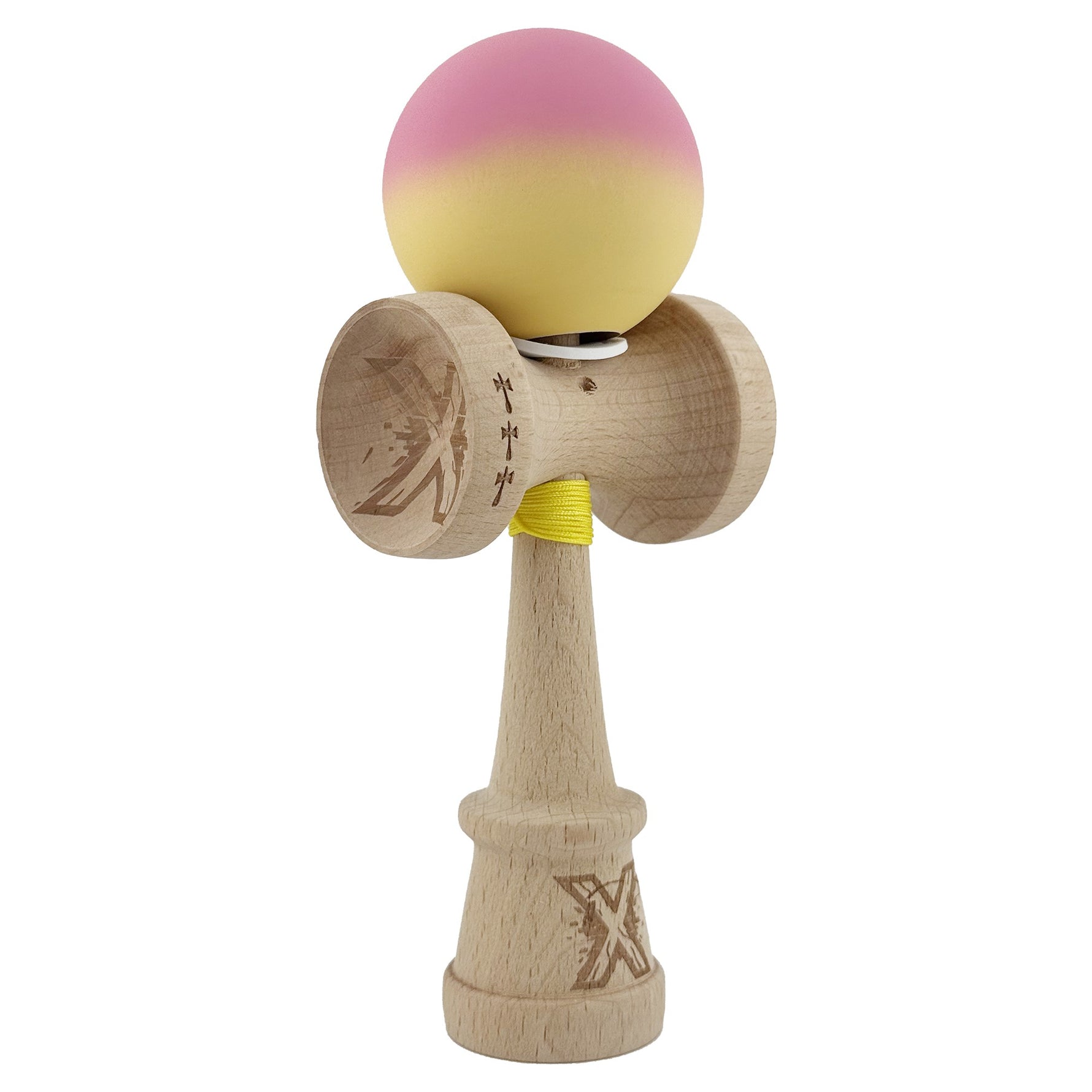 Kendama X Originala, Profesionala, Flippy, Rubber Grip, Cupe Mari KING SIZE V3, Gaura in Baza, Rulment Metalic, din