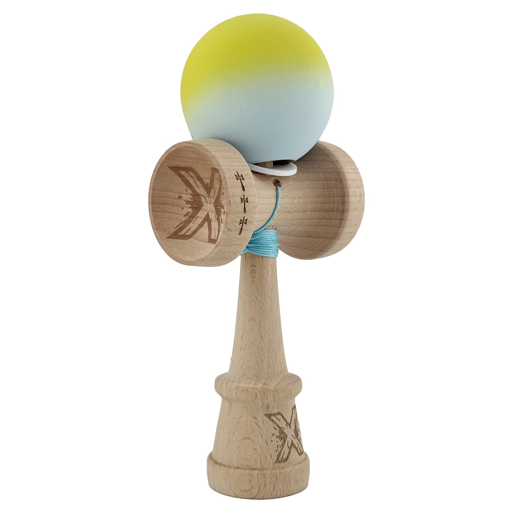 Kendama X Originala, Profesionala, Flippy, Rubber Grip, Cupe Mari KING SIZE V3, Gaura in Baza, Rulment Metalic, din
