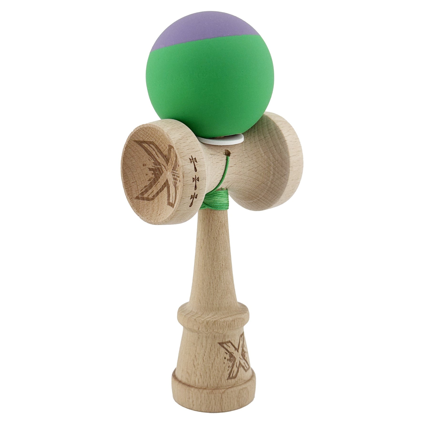 Kendama X Originala, Profesionala, Flippy, Rubber Grip, Cupe Mari KING SIZE V3, Gaura in Baza, Rulment Metalic, din