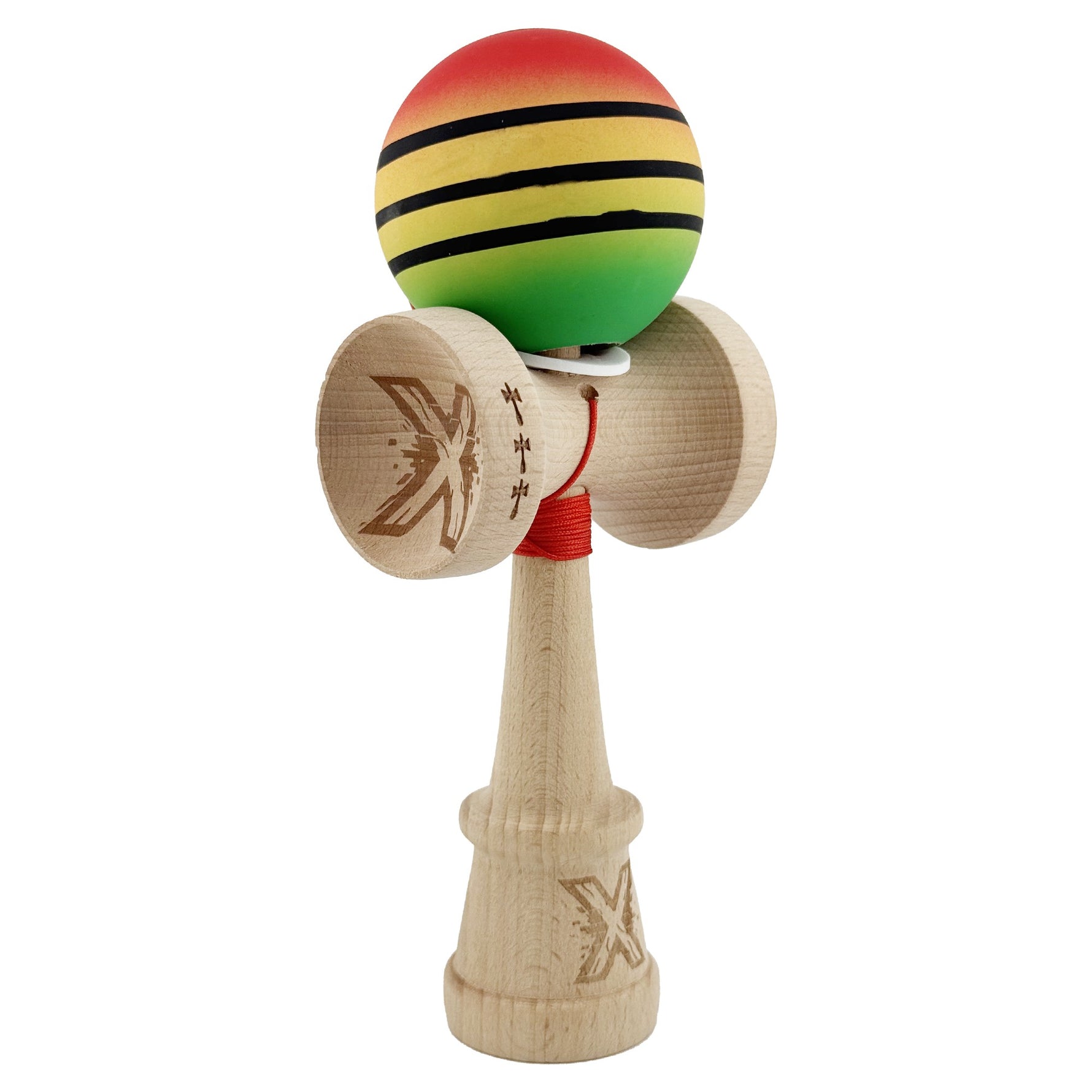 Kendama X Originala, Profesionala, Flippy, Rubber Grip, Cupe Mari KING SIZE V3, Gaura in Baza, Rulment Metalic, din