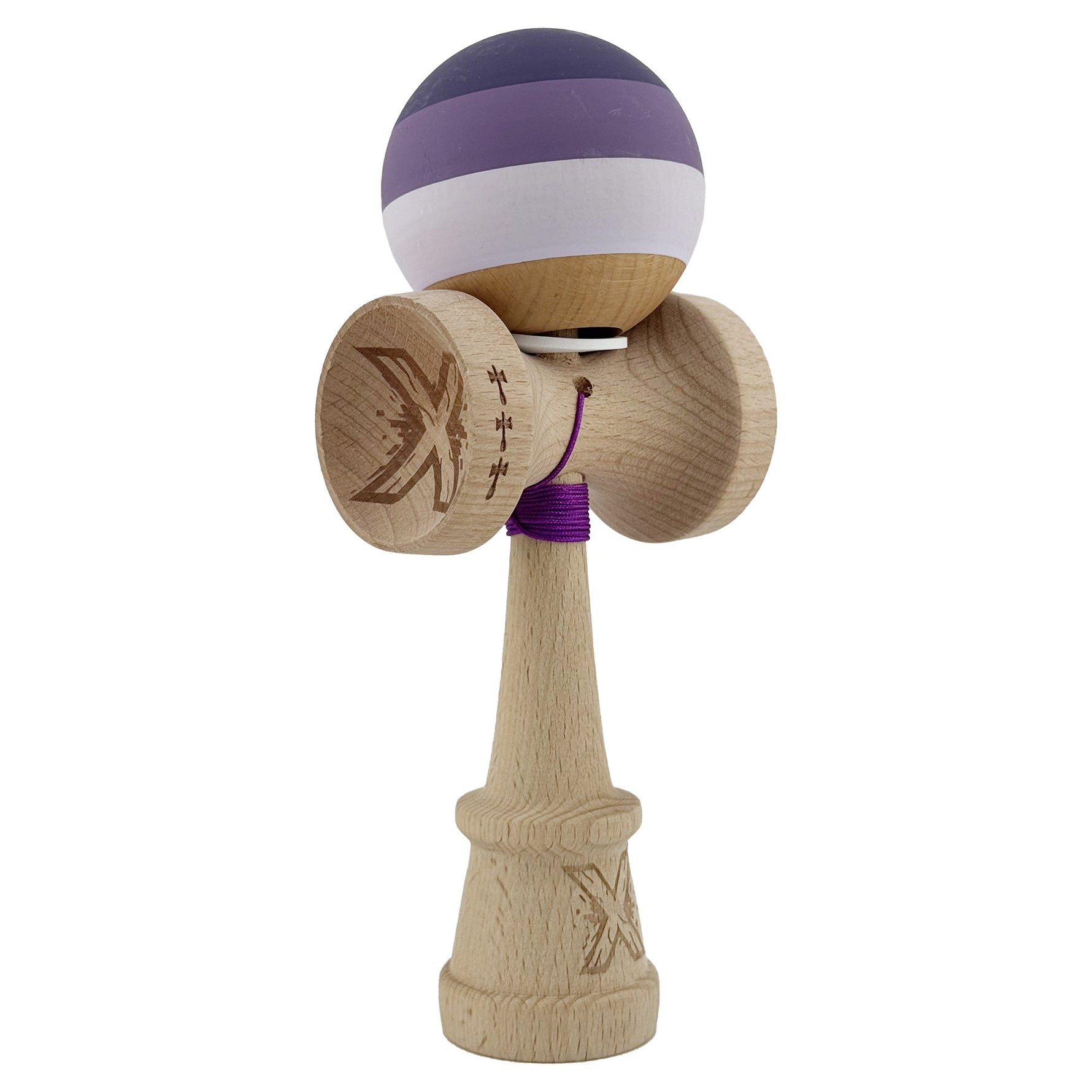 Kendama X Originala, Profesionala, Flippy, Rubber Grip, Cupe Mari KING SIZE V3, Gaura in Baza, Rulment Metalic, din
