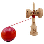 Kendama X Originala, Profesionala, Flippy, SPIDER KING, Super Sticky cu Cupe Mari KING SIZE V3, Gaura in Baza, Rulment
