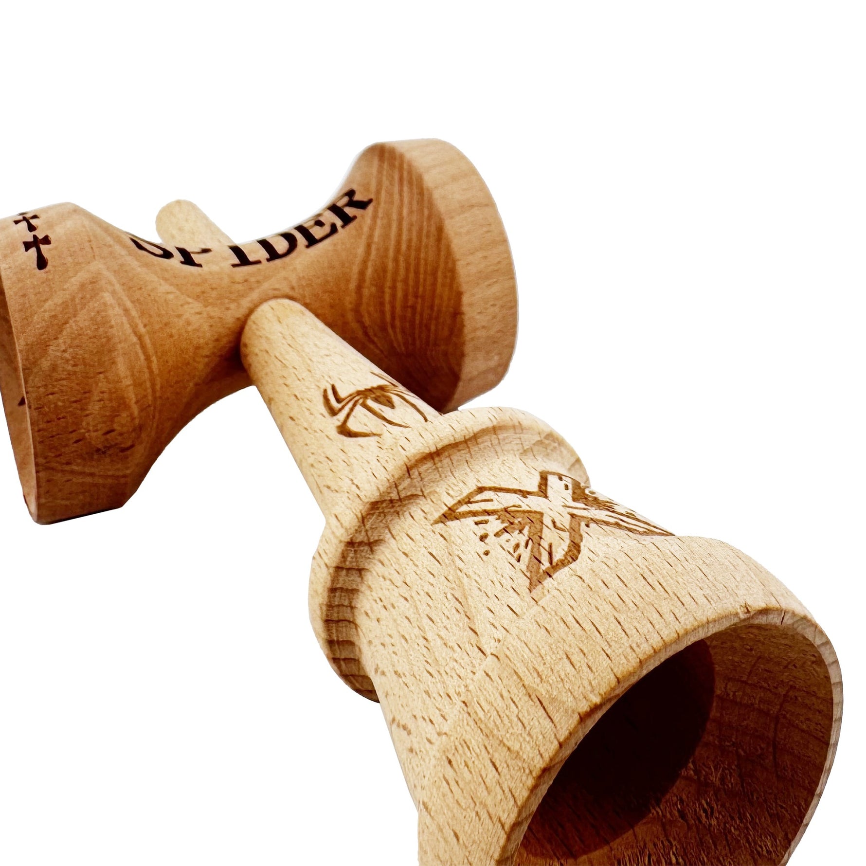 Kendama X Originala, Profesionala, Flippy, SPIDER KING, Super Sticky cu Cupe Mari KING SIZE V3, Gaura in Baza, Rulment