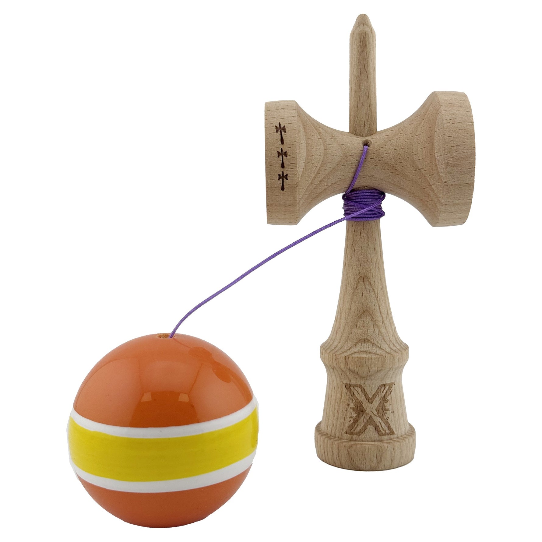 Kendama X Originala, Profesionala, Flippy, Big Cups V2, Super Sticky Legendary Cupe Mari, Rulment Metalic cu Ata 55 cm,