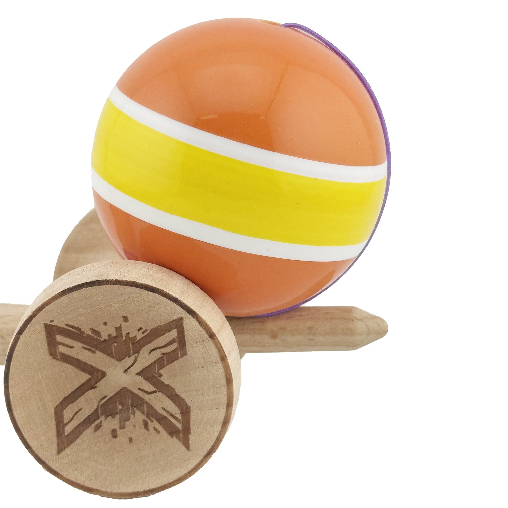 Kendama X Originala, Profesionala, Flippy, Big Cups V2, Super Sticky Legendary Cupe Mari, Rulment Metalic cu Ata 55 cm,