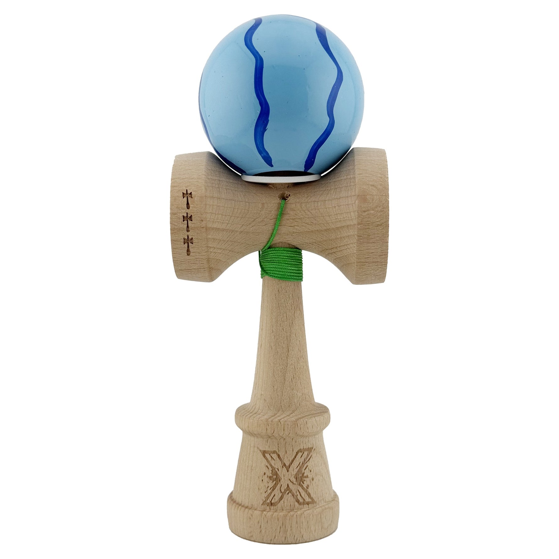 Kendama X Originala, Profesionala, Flippy, Super Sticky cu Cupe Mari KING SIZE V3, Gaura in Baza, Rulment Metalic, din