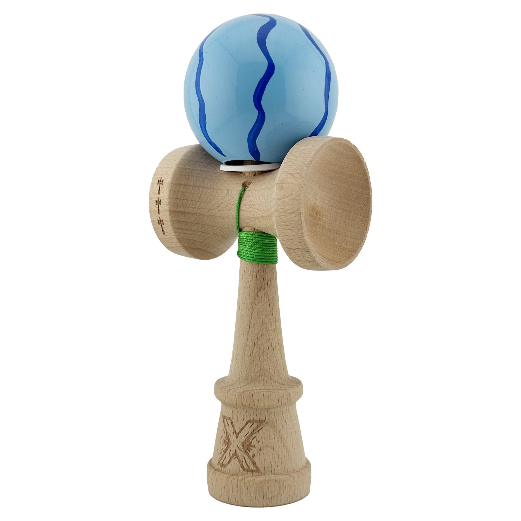 Kendama X Originala, Profesionala, Flippy, Super Sticky cu Cupe Mari KING SIZE V3, Gaura in Baza, Rulment Metalic, din