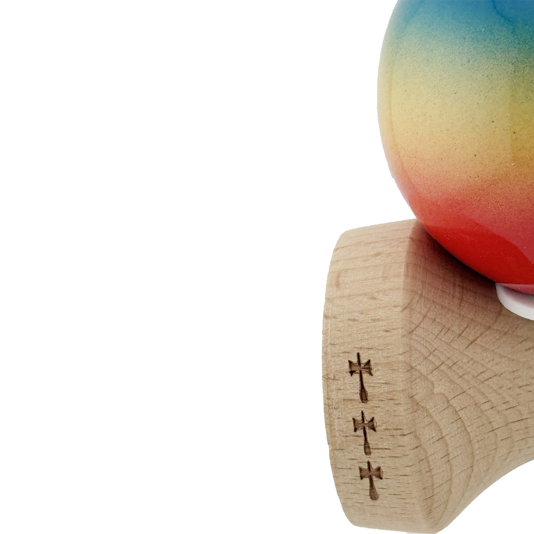 Kendama X Originala, Profesionala, Flippy, Super Sticky cu Cupe Mari KING SIZE V3, Gaura in Baza, Rulment Metalic, din