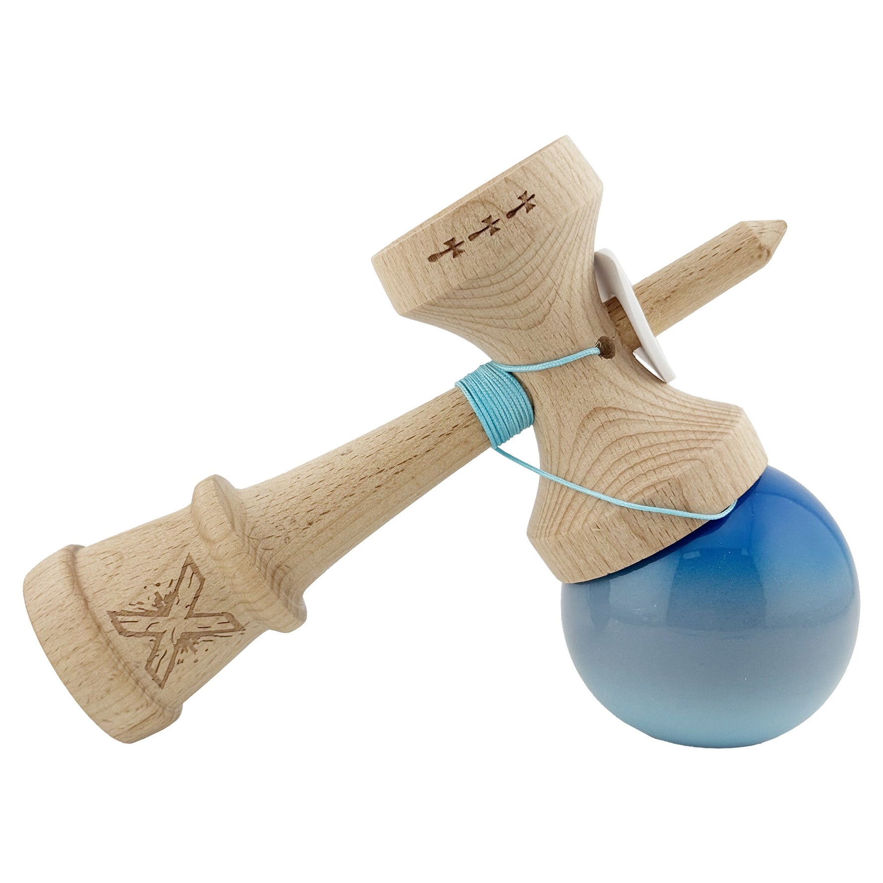 Kendama X Originala, Profesionala, Flippy, Super Sticky cu Cupe Mari KING SIZE V3, Gaura in Baza, Rulment Metalic, din