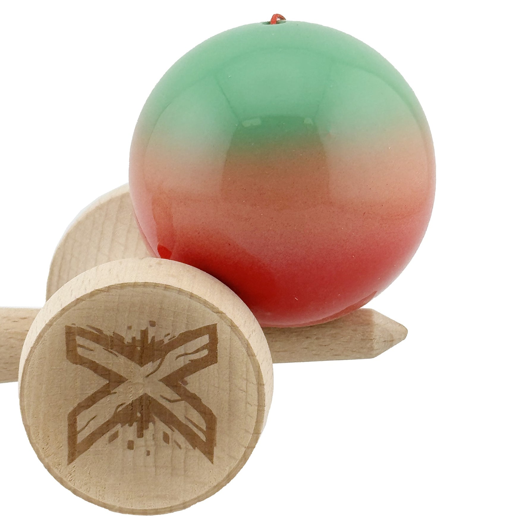 Kendama X Originala, Profesionala, Flippy, Super Sticky cu Cupe Mari KING SIZE V3, Gaura in Baza, Rulment Metalic, din