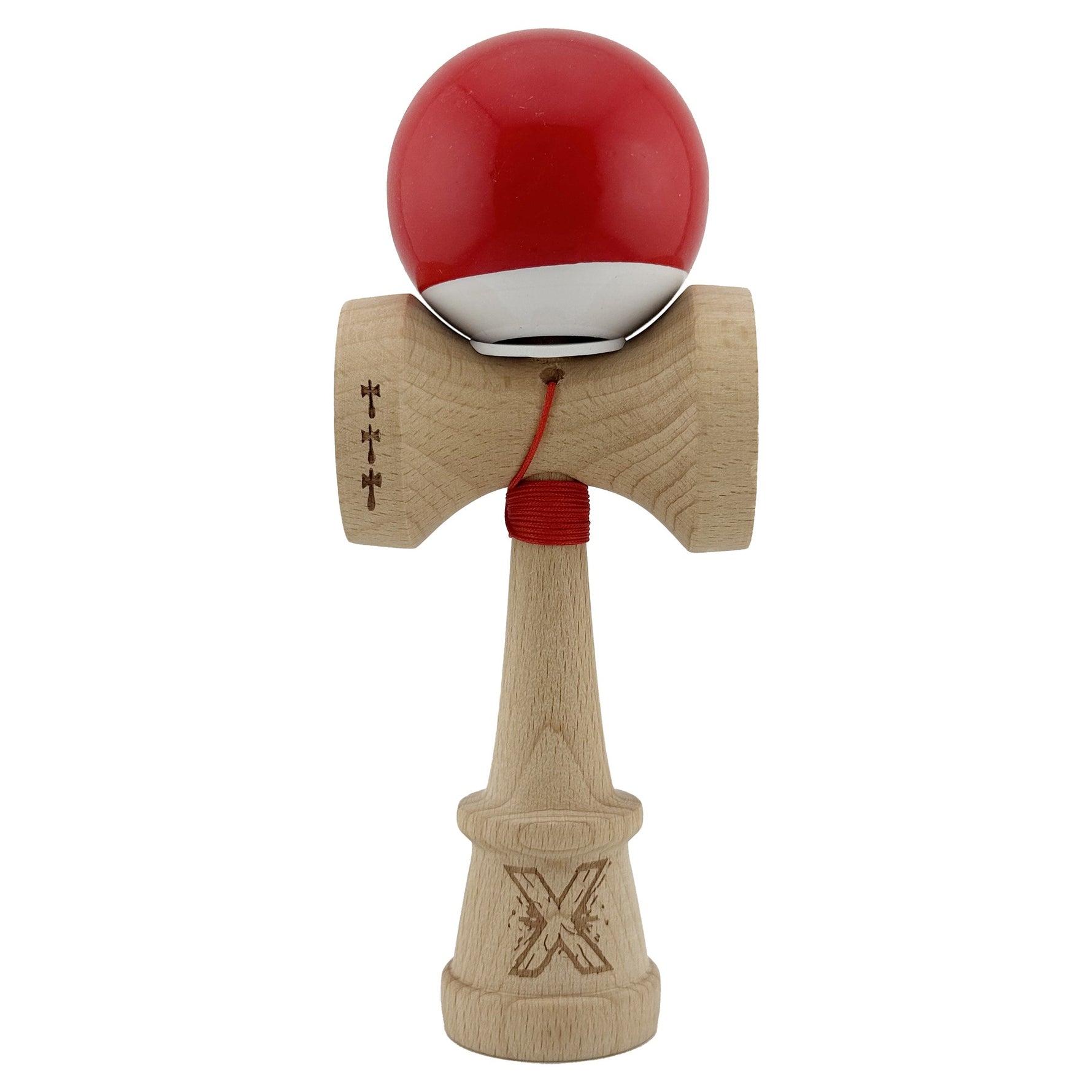 Kendama X Originala, Profesionala, Flippy, Super Sticky cu Cupe Mari KING SIZE V3, Gaura in Baza, Rulment Metalic, din
