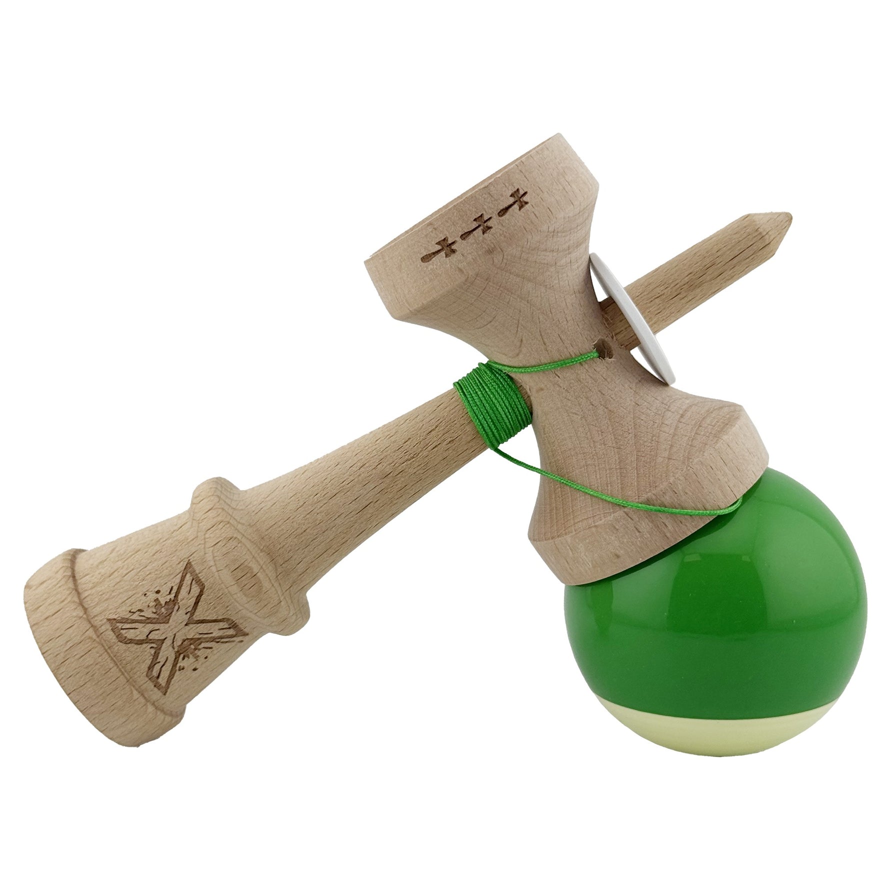 Kendama X Originala, Profesionala, Flippy, Super Sticky cu Cupe Mari KING SIZE V3, Gaura in Baza, Rulment Metalic, din