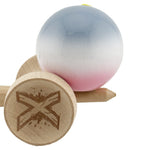 Kendama X Originala, Profesionala, Flippy, Super Sticky cu Cupe Mari KING SIZE V3, Gaura in Baza, Rulment Metalic, din