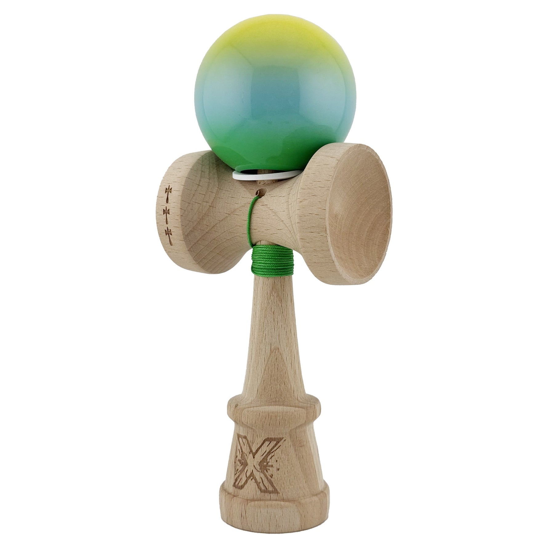 Kendama X Originala, Profesionala, Flippy, Super Sticky cu Cupe Mari KING SIZE V3, Gaura in Baza, Rulment Metalic, din