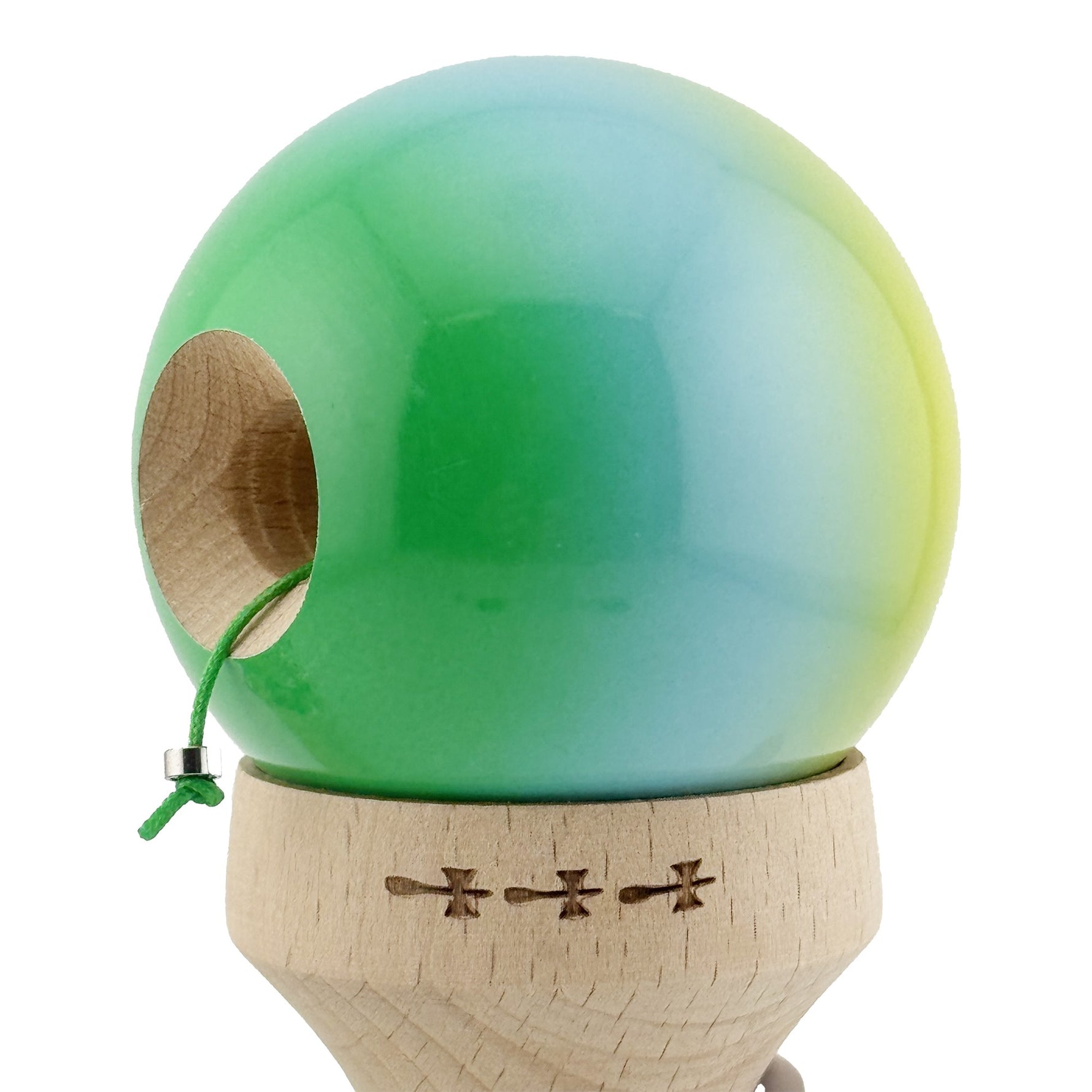 Kendama X Originala, Profesionala, Flippy, Super Sticky cu Cupe Mari KING SIZE V3, Gaura in Baza, Rulment Metalic, din