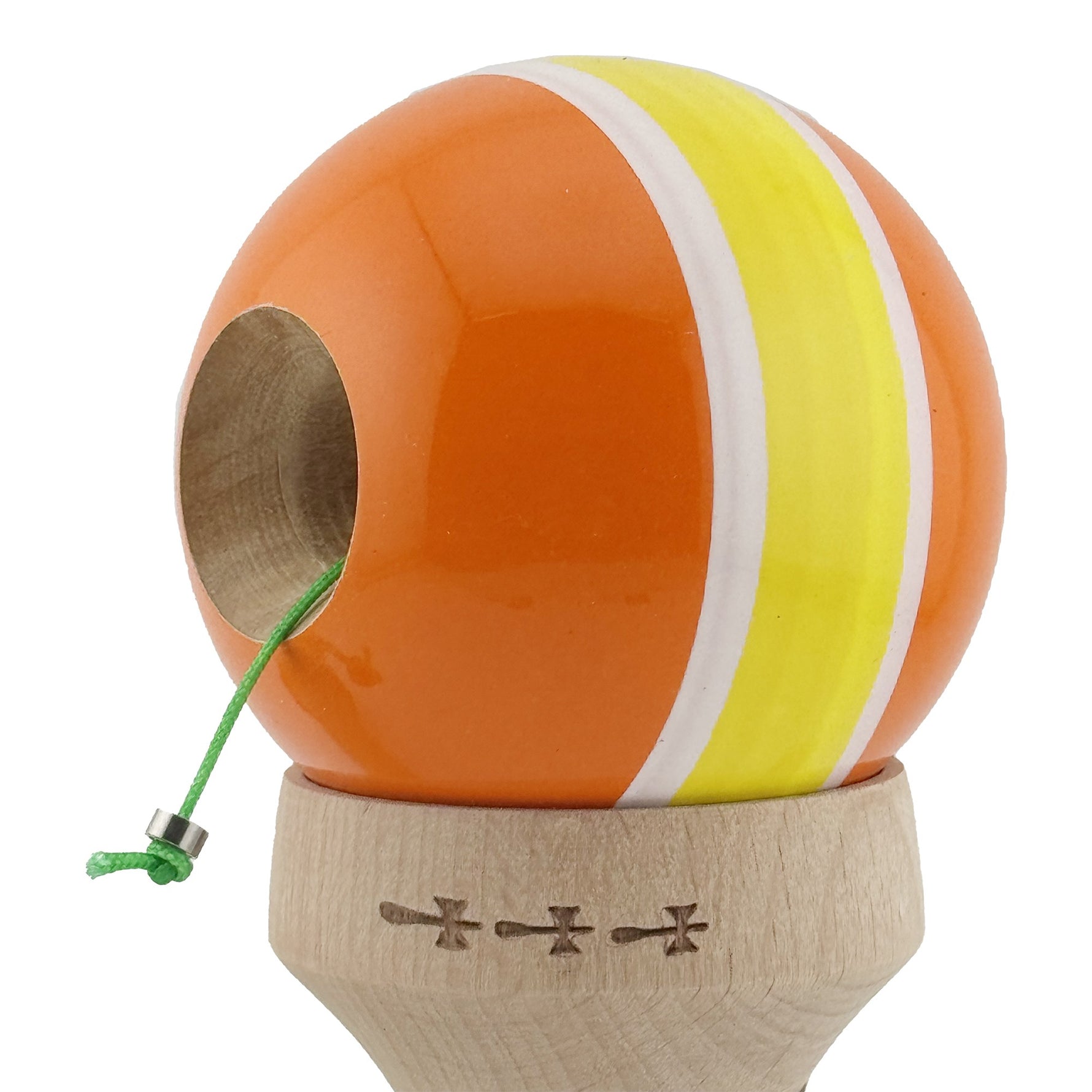 Kendama X Originala, Profesionala, Flippy, Super Sticky cu Cupe Mari KING SIZE V3, Gaura in Baza, Rulment Metalic, din