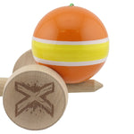 Kendama X Originala, Profesionala, Flippy, Super Sticky cu Cupe Mari KING SIZE V3, Gaura in Baza, Rulment Metalic, din