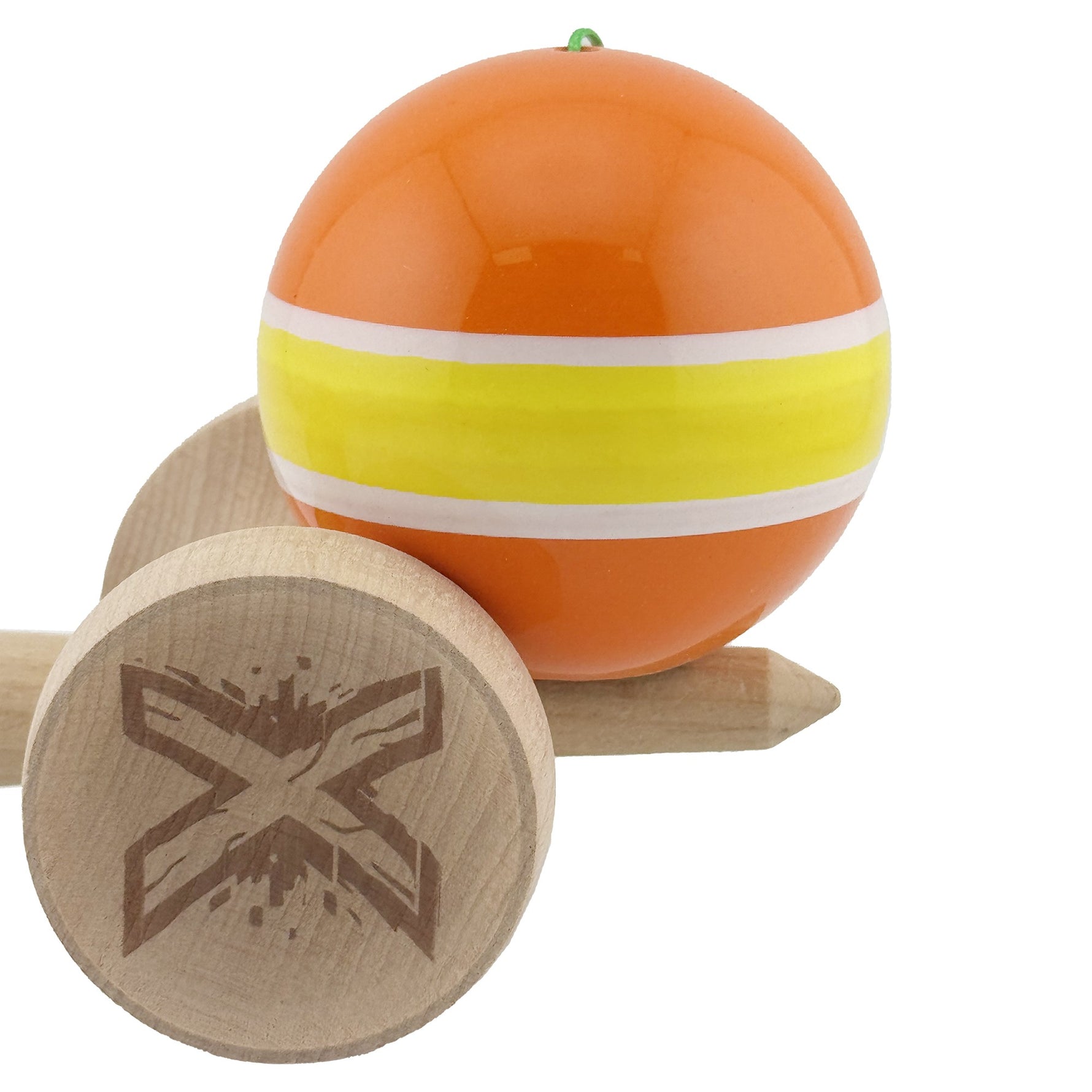 Kendama X Originala, Profesionala, Flippy, Super Sticky cu Cupe Mari KING SIZE V3, Gaura in Baza, Rulment Metalic, din