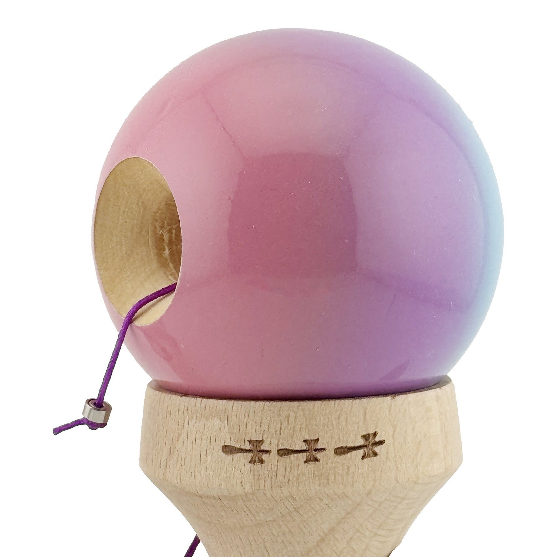 Kendama X Originala, Profesionala, Flippy, Super Sticky cu Cupe Mari KING SIZE V3, Gaura in Baza, Rulment Metalic, din