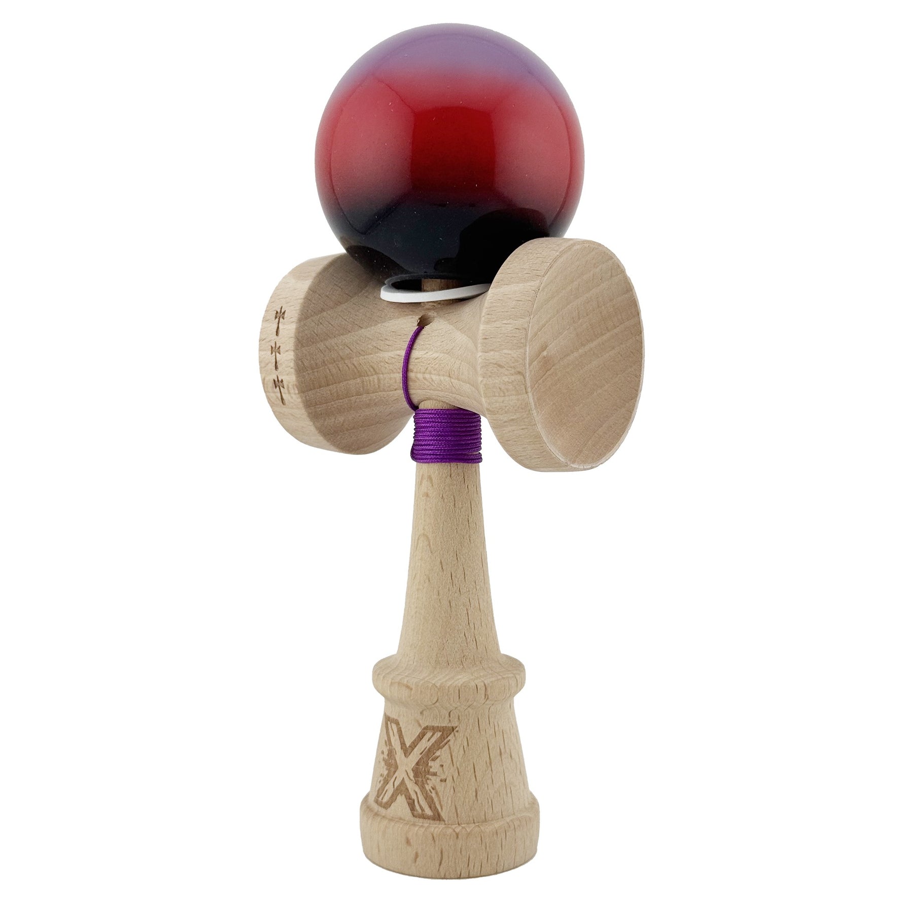 Kendama X Originala, Profesionala, Flippy, Super Sticky cu Cupe Mari KING SIZE V3, Gaura in Baza, Rulment Metalic, din