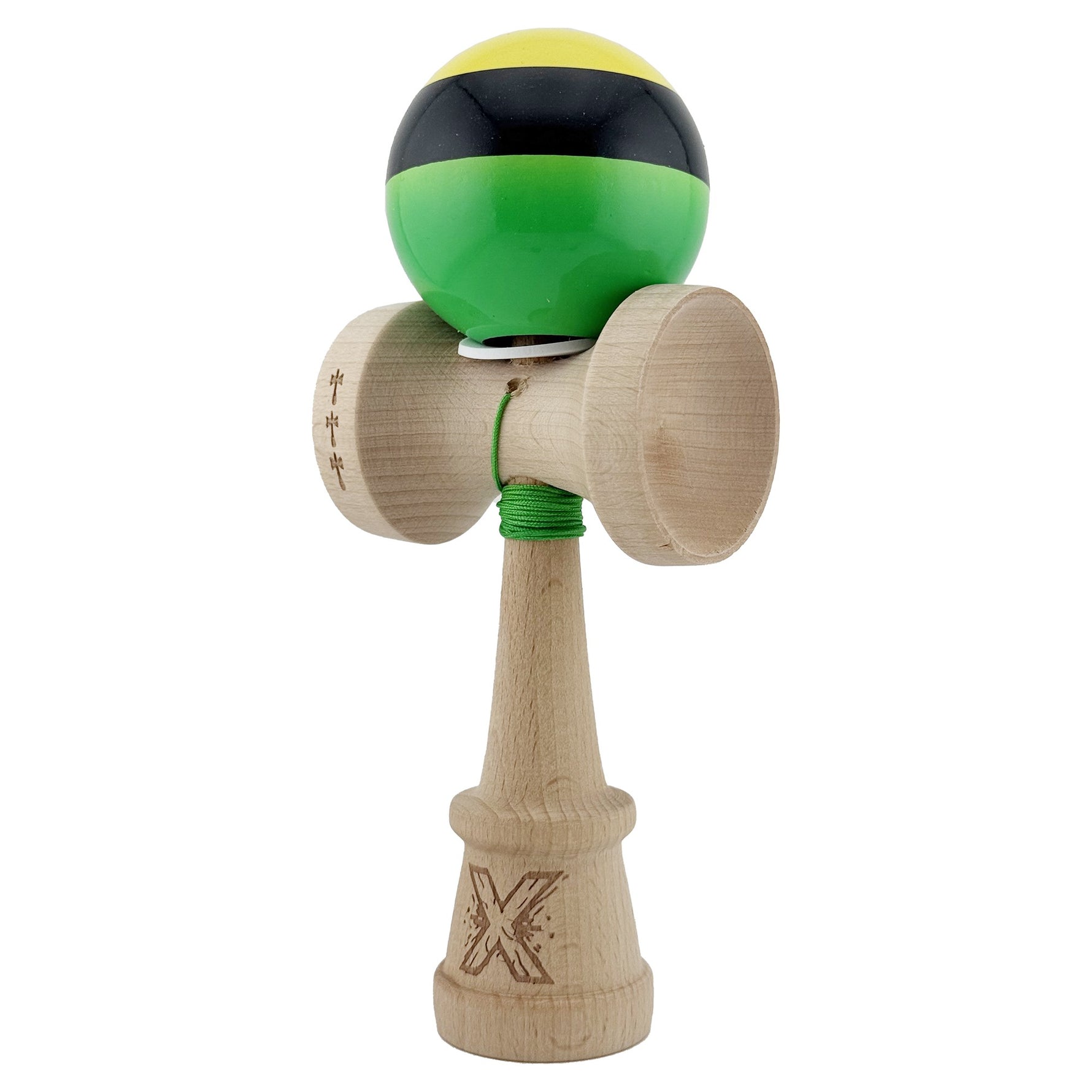 Kendama X Originala, Profesionala, Flippy, Super Sticky cu Cupe Mari KING SIZE V3, Gaura in Baza, Rulment Metalic, din