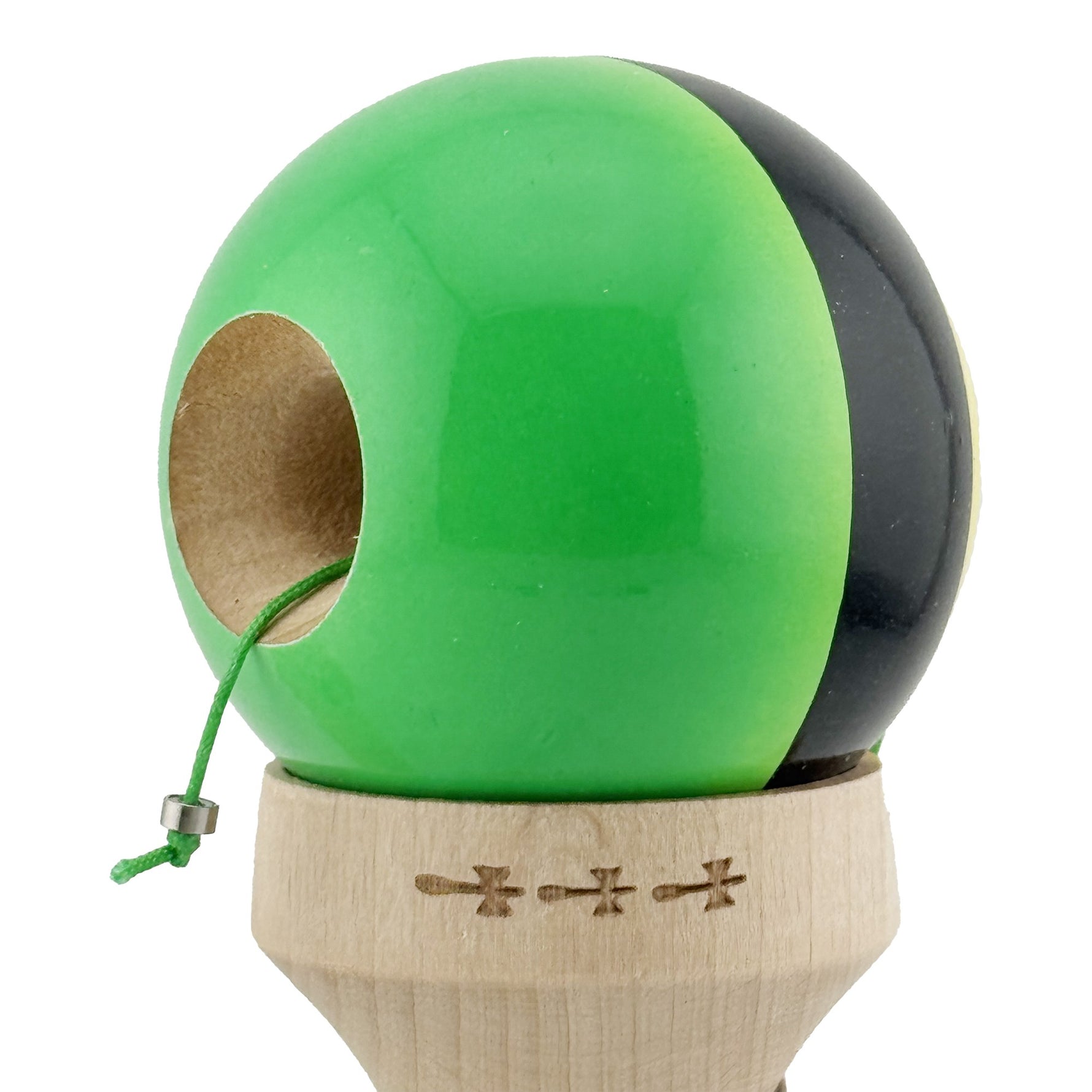 Kendama X Originala, Profesionala, Flippy, Super Sticky cu Cupe Mari KING SIZE V3, Gaura in Baza, Rulment Metalic, din