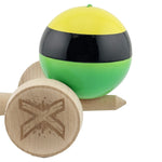 Kendama X Originala, Profesionala, Flippy, Super Sticky cu Cupe Mari KING SIZE V3, Gaura in Baza, Rulment Metalic, din