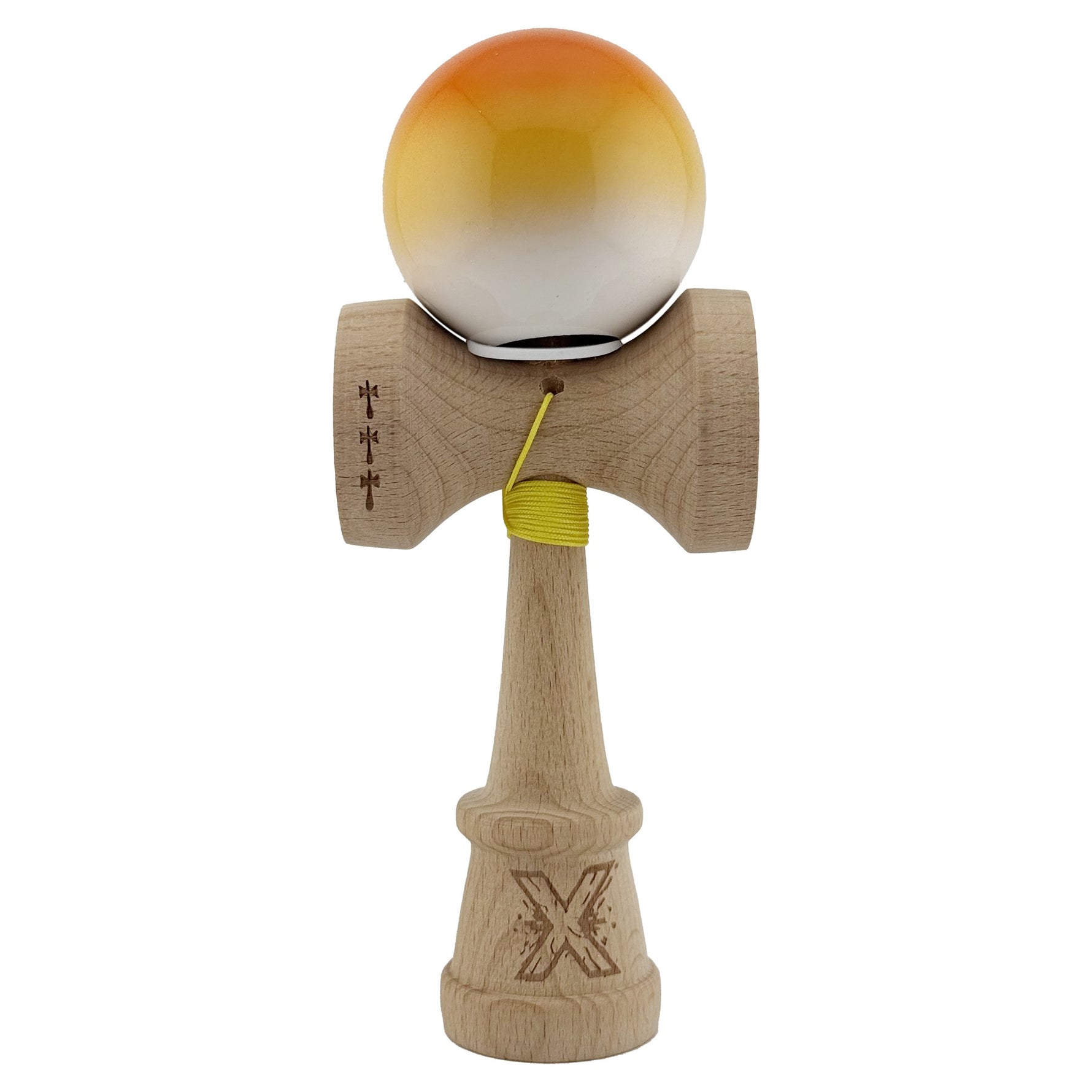 Kendama X Originala, Profesionala, Flippy, Super Sticky cu Cupe Mari KING SIZE V3, Gaura in Baza, Rulment Metalic, din