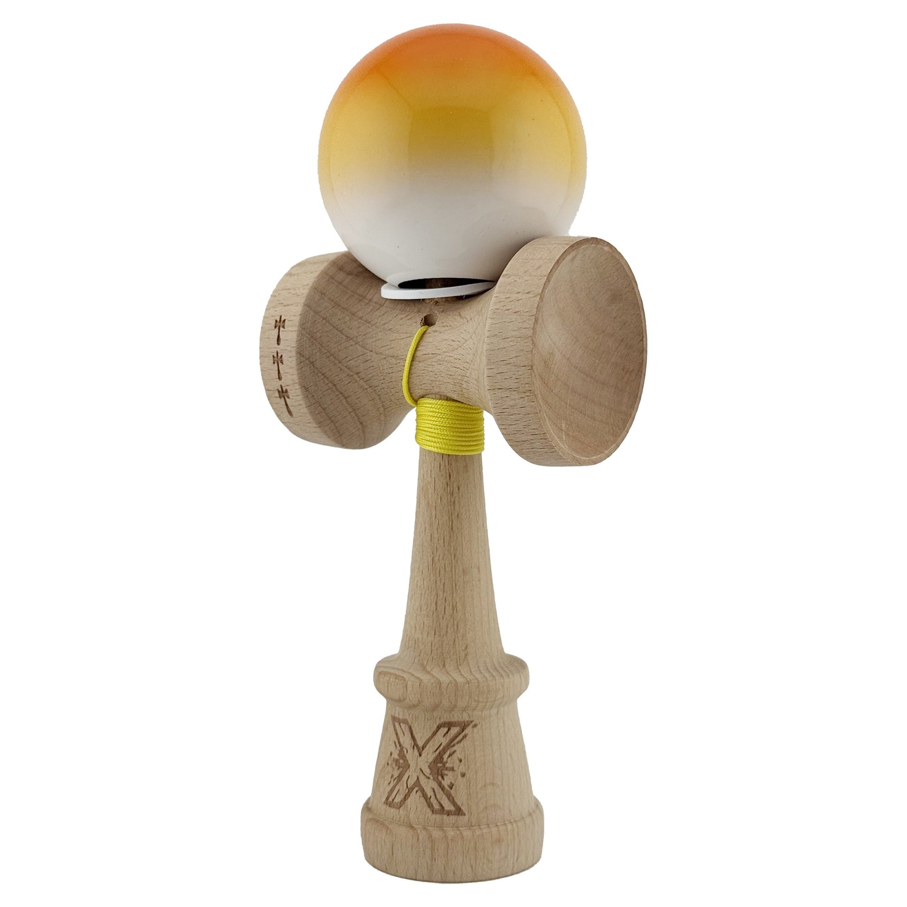 Kendama X Originala, Profesionala, Flippy, Super Sticky cu Cupe Mari KING SIZE V3, Gaura in Baza, Rulment Metalic, din