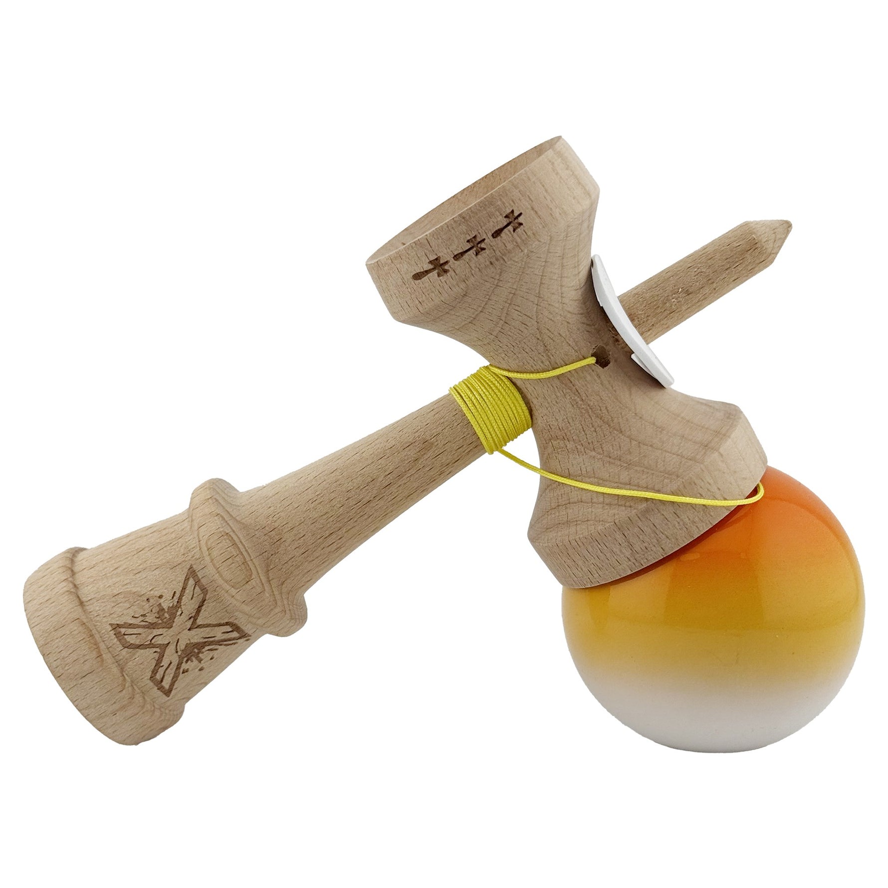 Kendama X Originala, Profesionala, Flippy, Super Sticky cu Cupe Mari KING SIZE V3, Gaura in Baza, Rulment Metalic, din