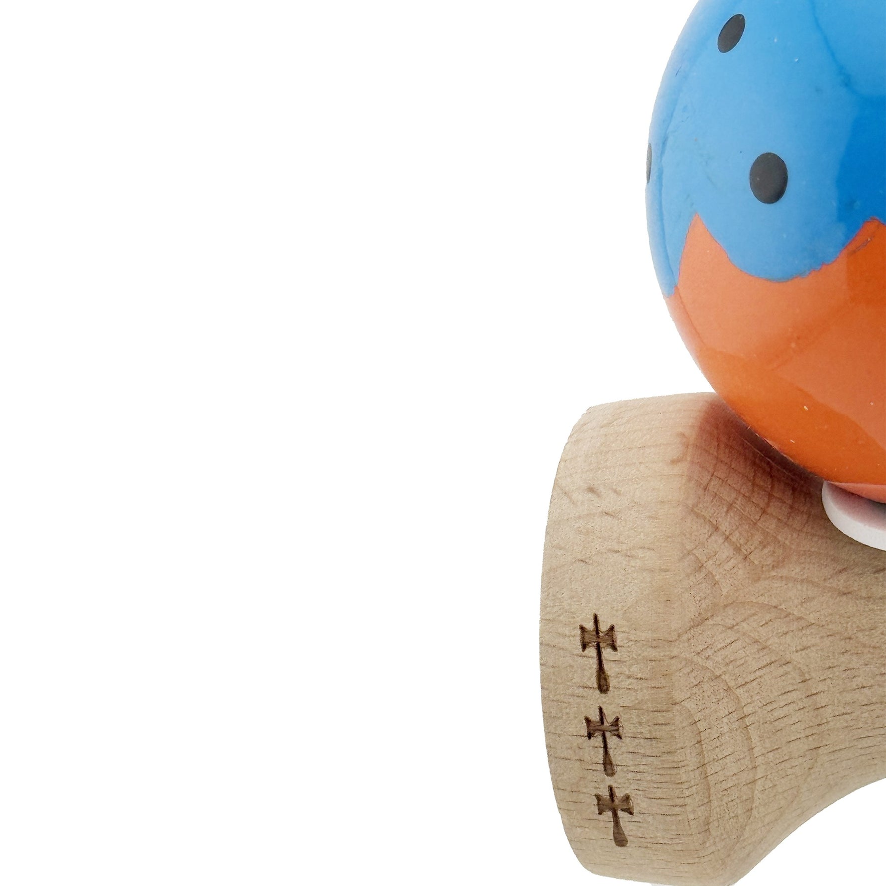 Kendama X Originala, Profesionala, Flippy, Super Sticky cu Cupe Mari KING SIZE V3, Gaura in Baza, Rulment Metalic, din
