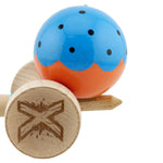 Kendama X Originala, Profesionala, Flippy, Super Sticky cu Cupe Mari KING SIZE V3, Gaura in Baza, Rulment Metalic, din