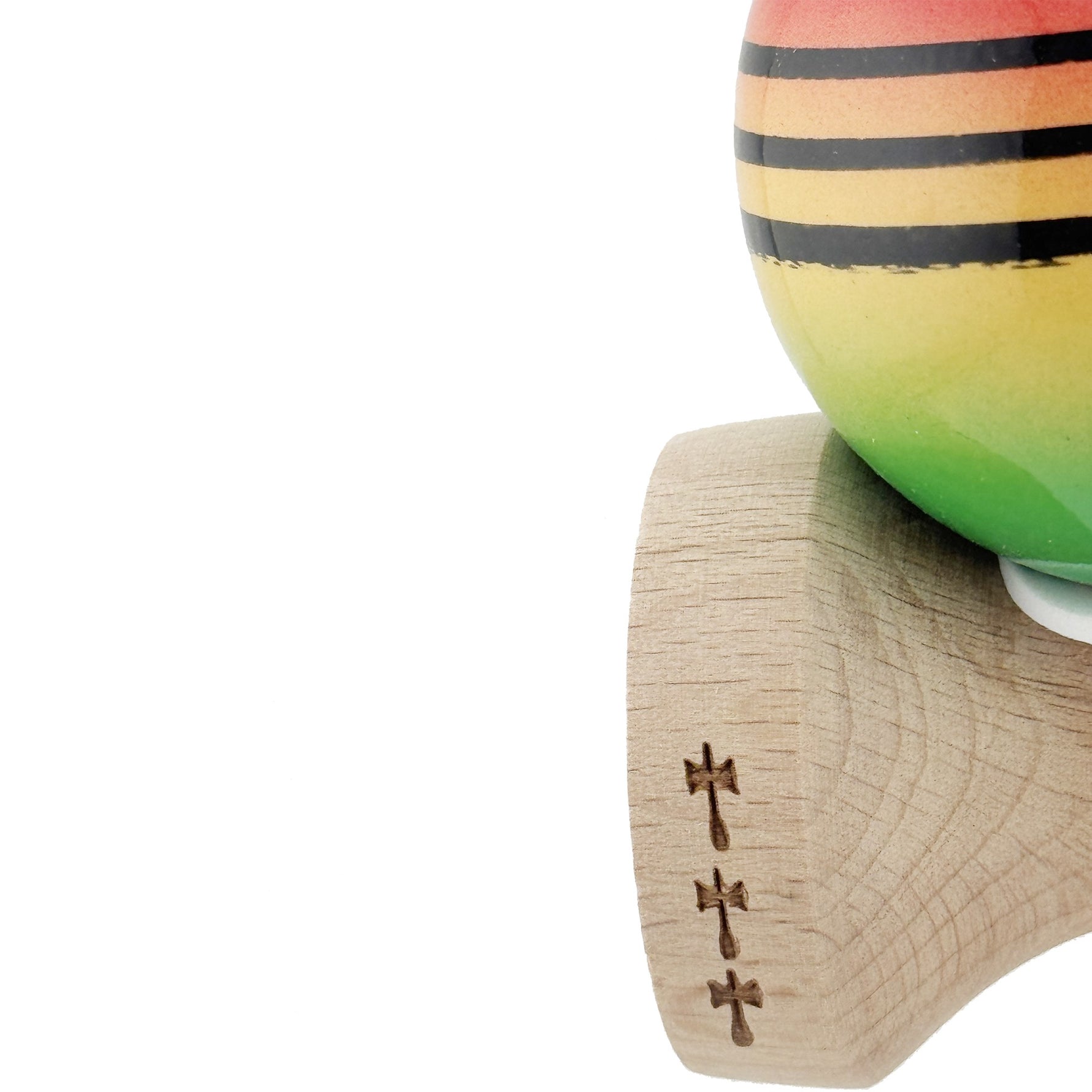 Kendama X Originala, Profesionala, Flippy, Super Sticky cu Cupe Mari KING SIZE V3, Gaura in Baza, Rulment Metalic, din