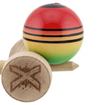 Kendama X Originala, Profesionala, Flippy, Super Sticky cu Cupe Mari KING SIZE V3, Gaura in Baza, Rulment Metalic, din
