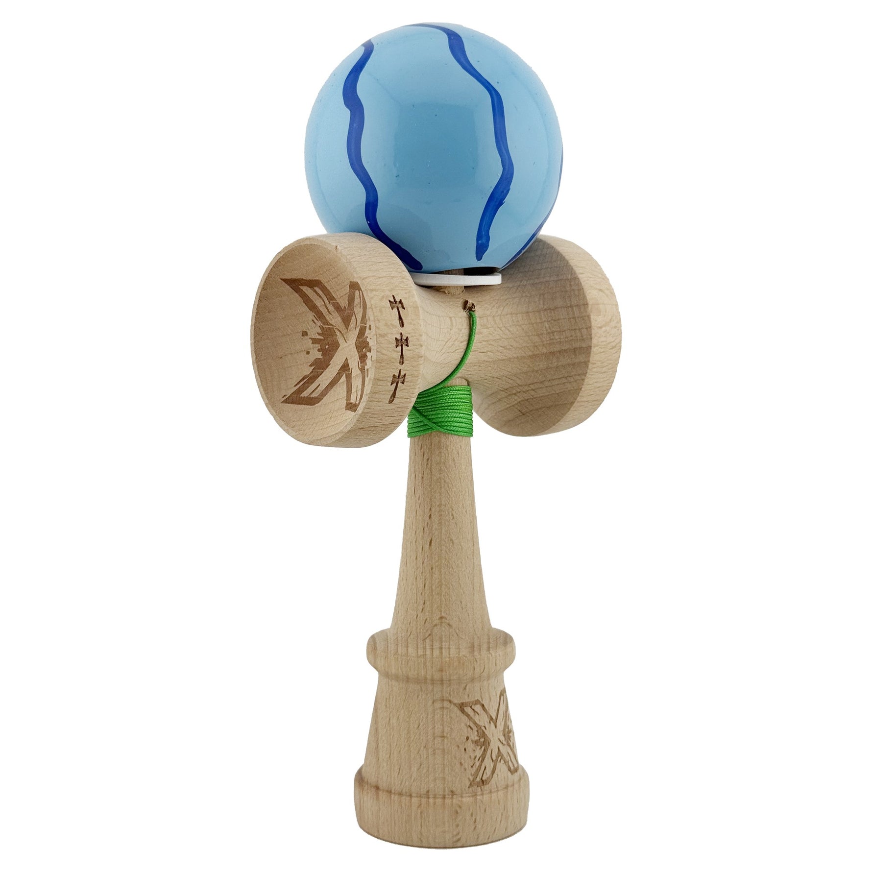 Kendama X Originala, Profesionala, Flippy, Super Sticky cu Cupe Mari KING SIZE V3, Gaura in Baza, Rulment Metalic, din