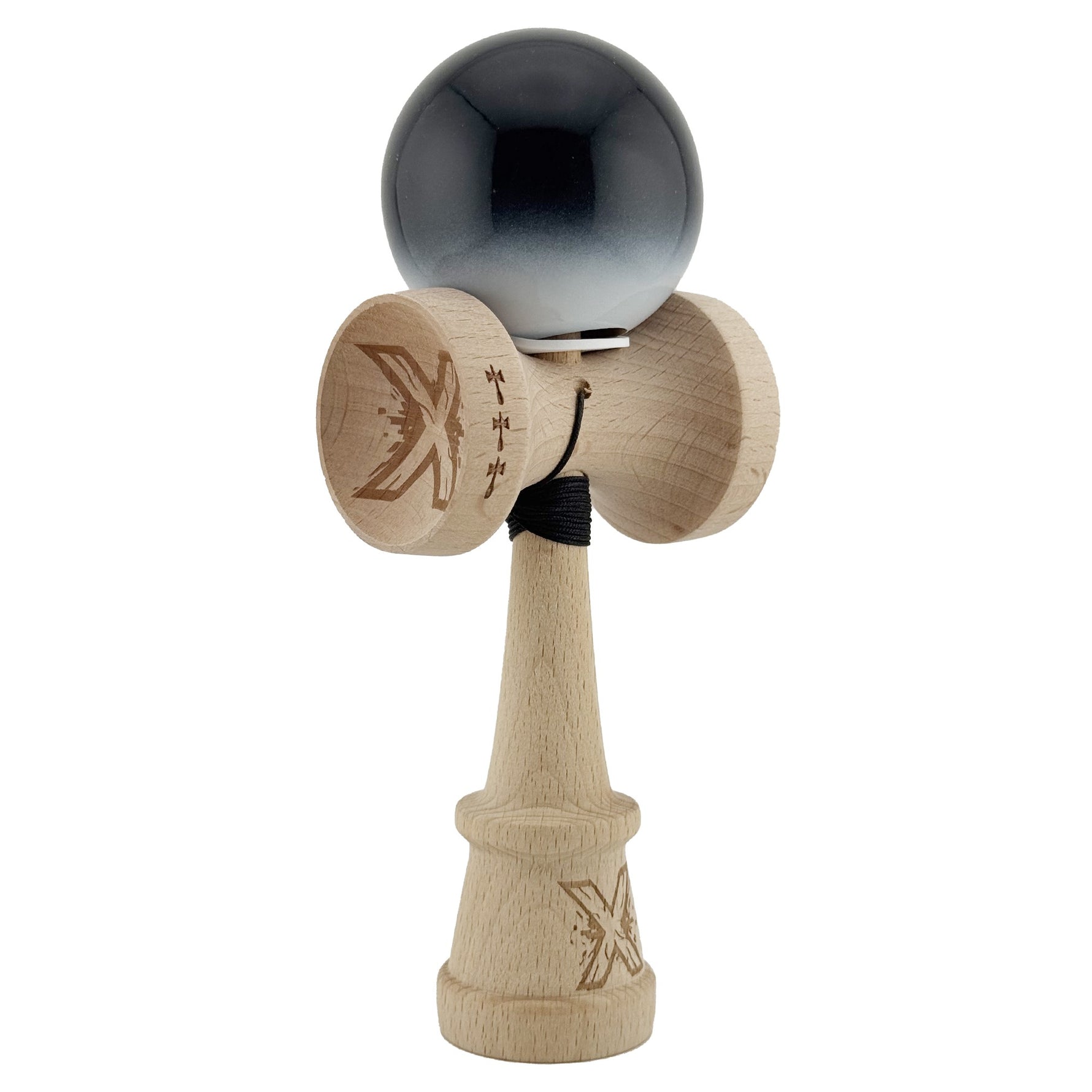 Kendama X Originala, Profesionala, Flippy, Super Sticky cu Cupe Mari KING SIZE V3, Gaura in Baza, Rulment Metalic, din