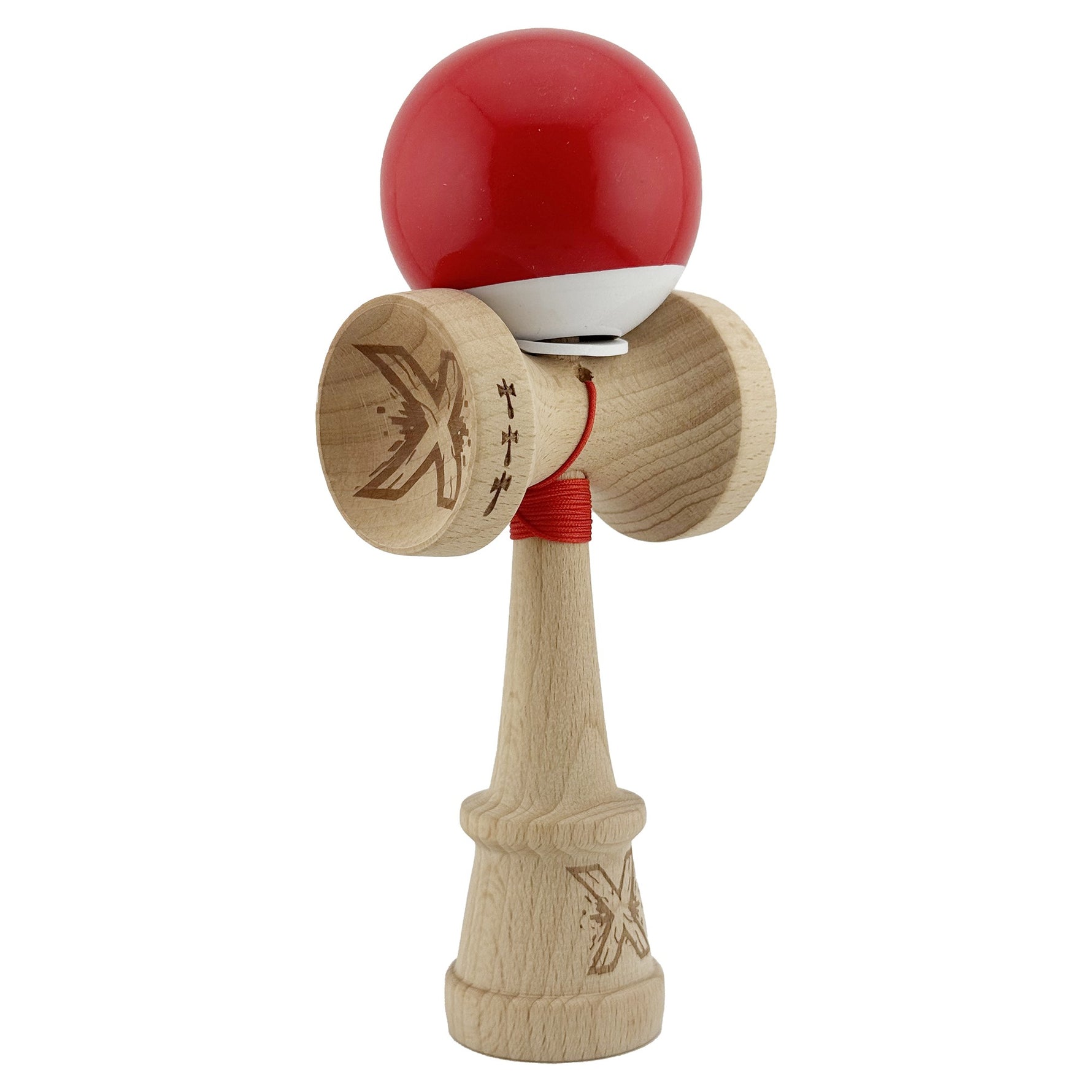Kendama X Originala, Profesionala, Flippy, Super Sticky cu Cupe Mari KING SIZE V3, Gaura in Baza, Rulment Metalic, din