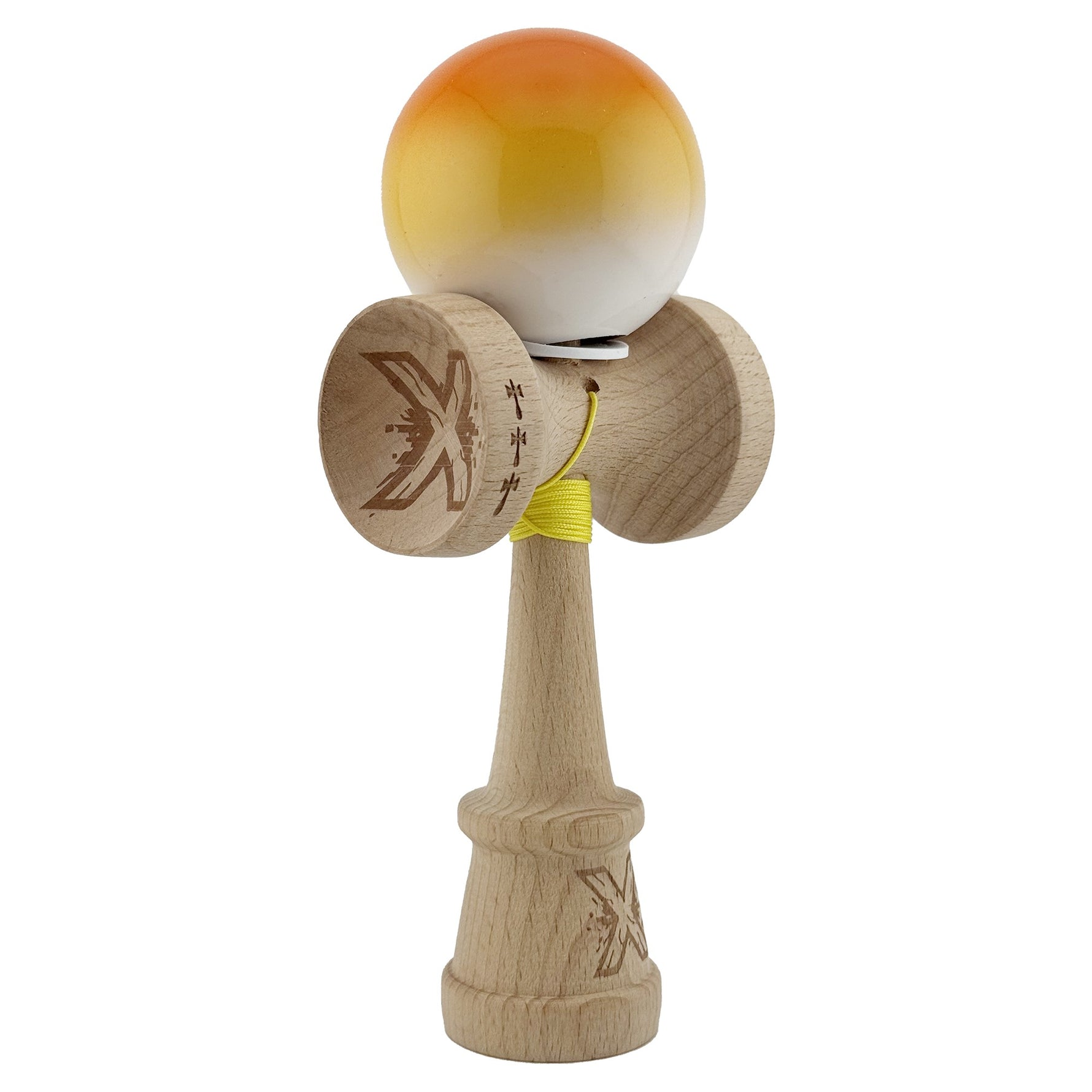 Kendama X Originala, Profesionala, Flippy, Super Sticky cu Cupe Mari KING SIZE V3, Gaura in Baza, Rulment Metalic, din