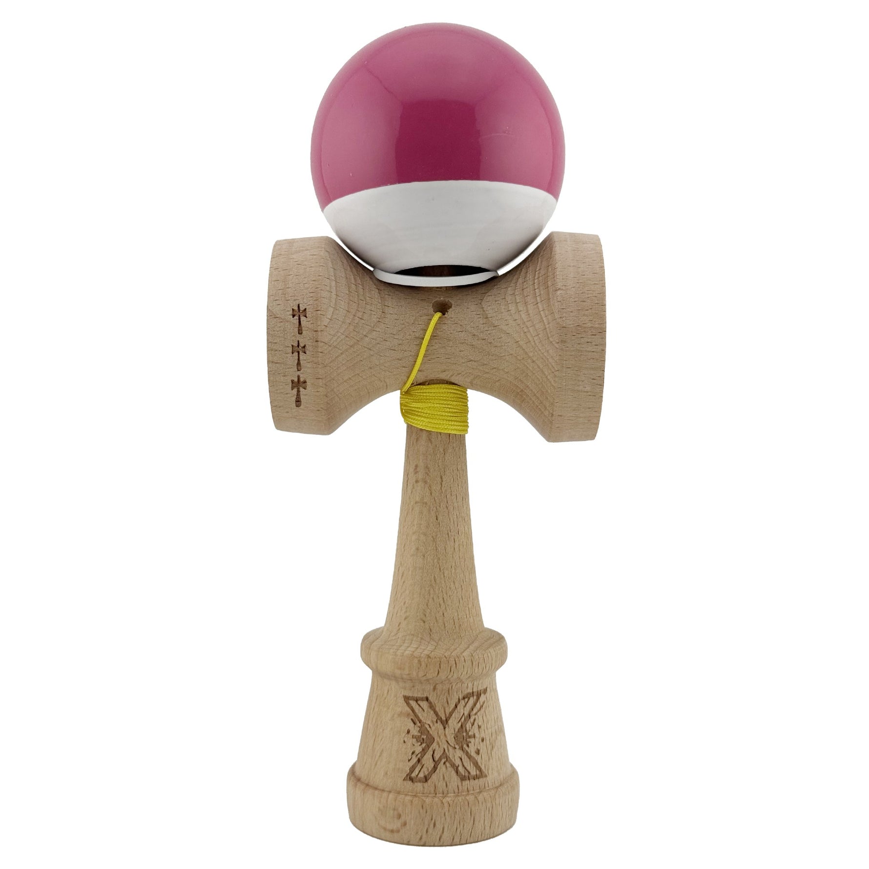 Kendama X Originala, Profesionala, Flippy, Super Sticky cu Cupe Mari KING SIZE V3, Gaura in Baza, Rulment Metalic, din