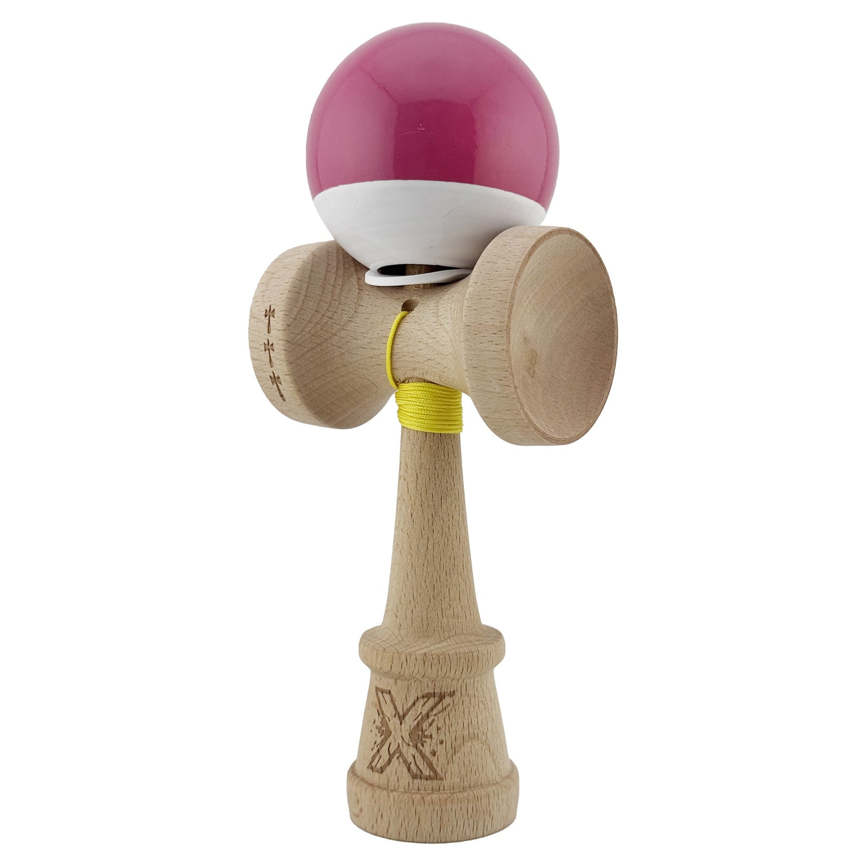 Kendama X Originala, Profesionala, Flippy, Super Sticky cu Cupe Mari KING SIZE V3, Gaura in Baza, Rulment Metalic, din