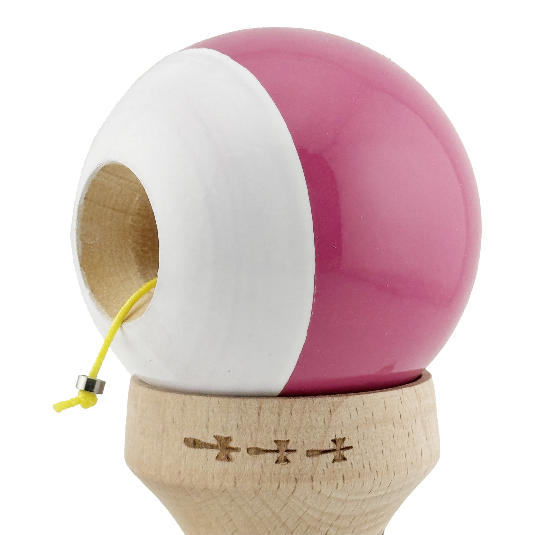 Kendama X Originala, Profesionala, Flippy, Super Sticky cu Cupe Mari KING SIZE V3, Gaura in Baza, Rulment Metalic, din