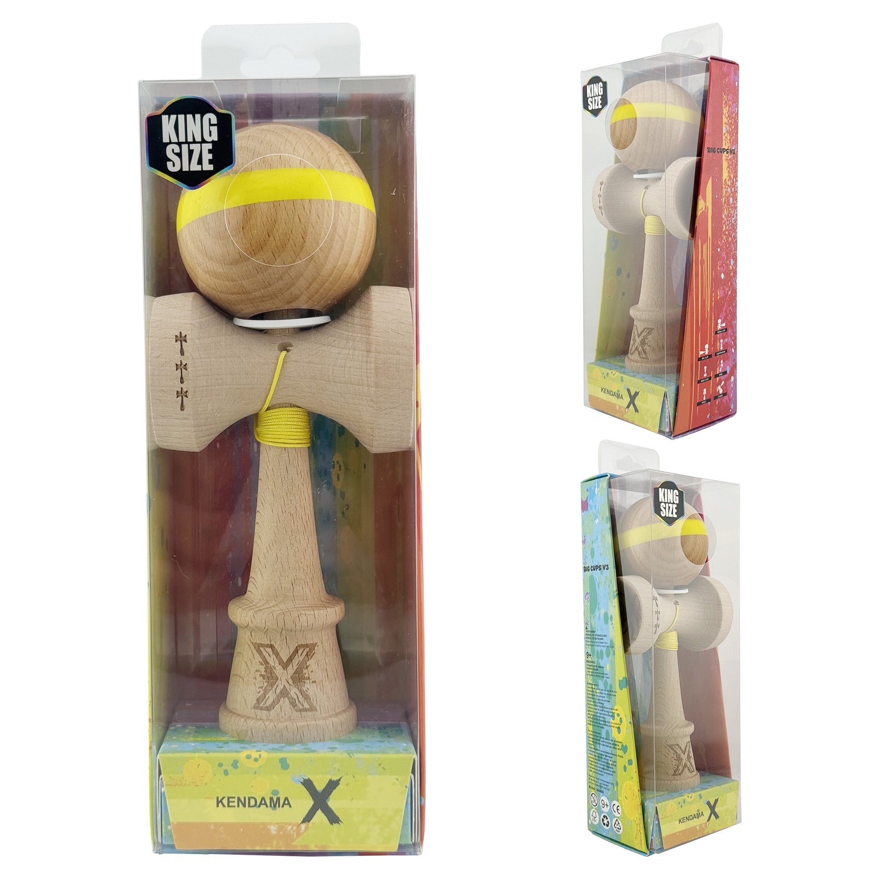 Kendama X Originala, Profesionala, Flippy, Super Sticky, Cupe Mari KING SIZE V3, Gaura in Baza, Rulment Metalic, din