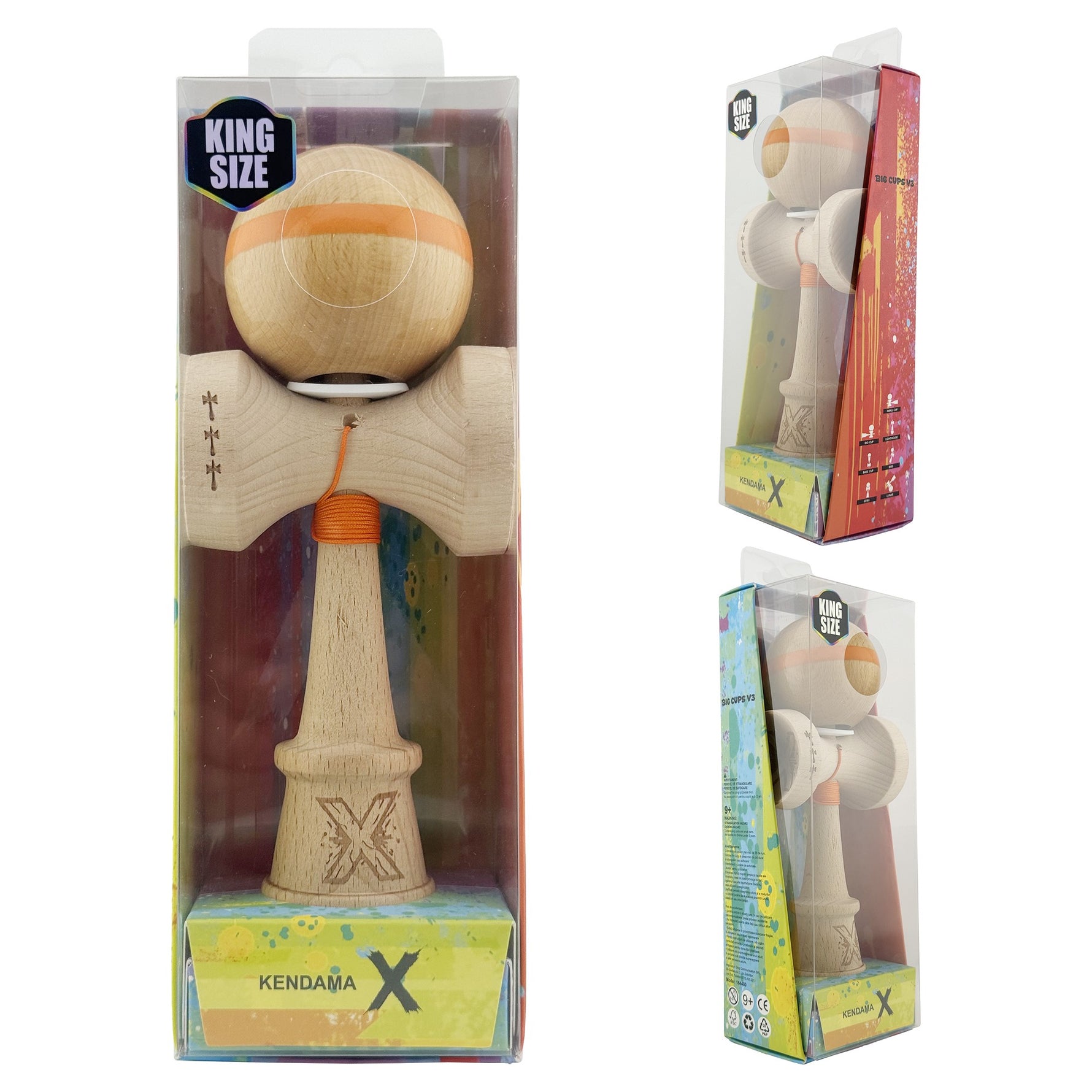 Kendama X Originala, Profesionala, Flippy, Super Sticky, Cupe Mari KING SIZE V3, Gaura in Baza, Rulment Metalic, din