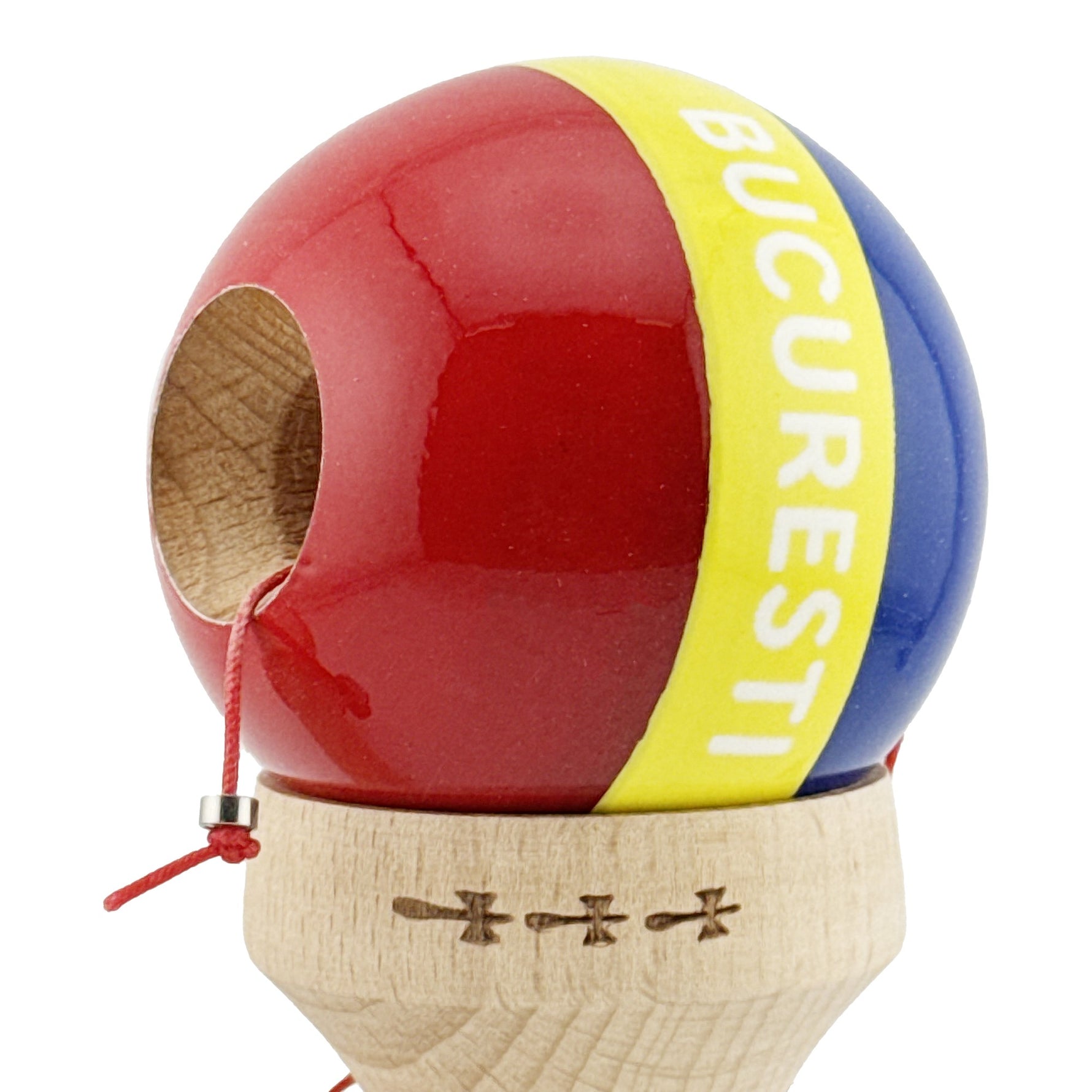 Kendama X Originala, Profesionala, Flippy, Tricolor Edition BUCURESTI, Super Sticky cu Cupe Mari KING SIZE V3, Rulment